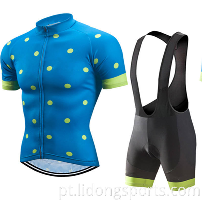 Bicicleta anti-UV respirável usa camisa de ciclismo de manga curta para homens